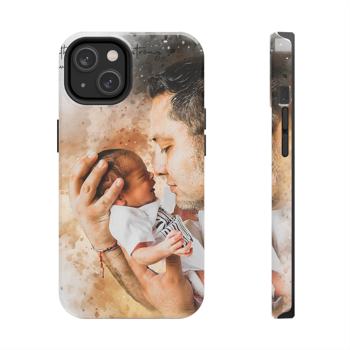 Custom Watercolor Photo On Phone Case Personalized Cell Phone Case Picture