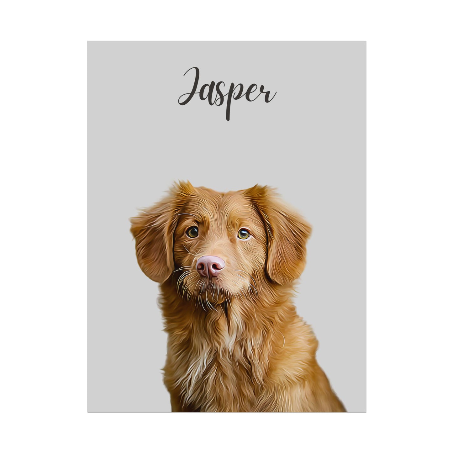Custom Digital Oil Painted Pet Portrait Using Photo