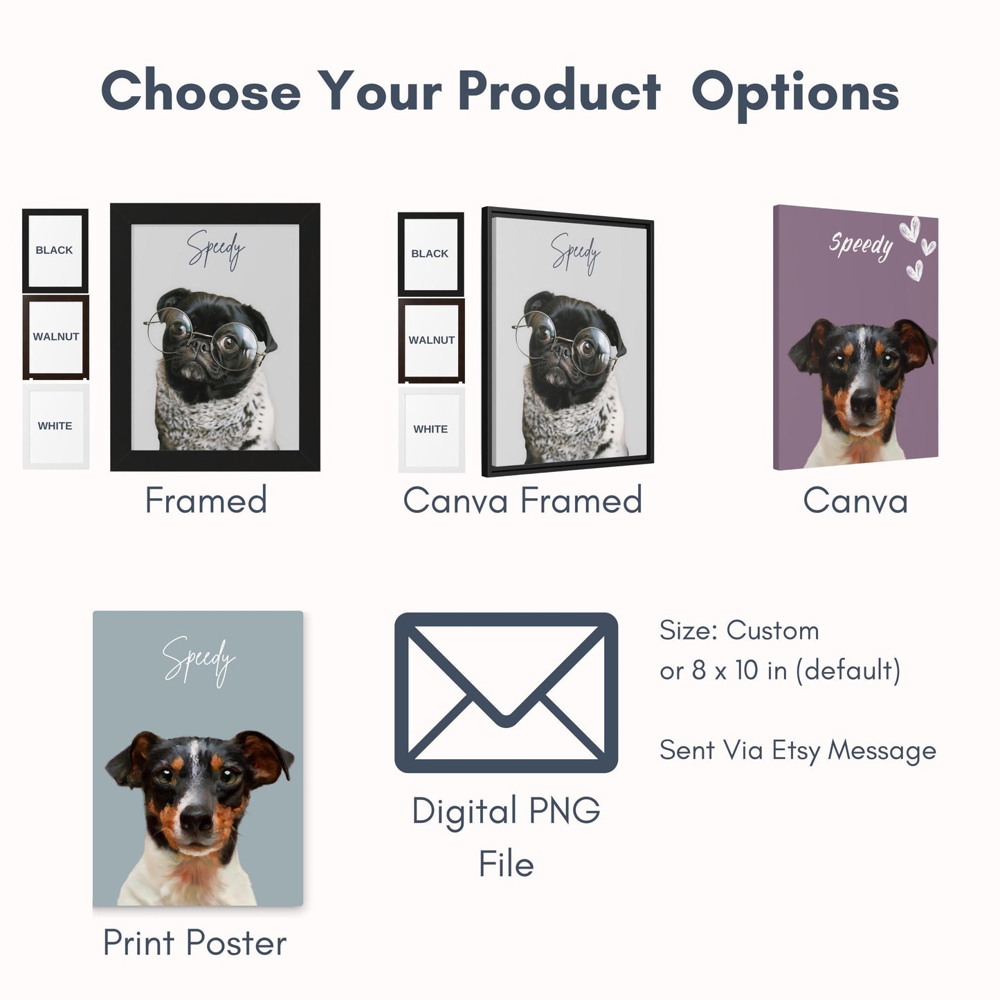 Custom Watercolor Pet Portraits From Different Pet Photo