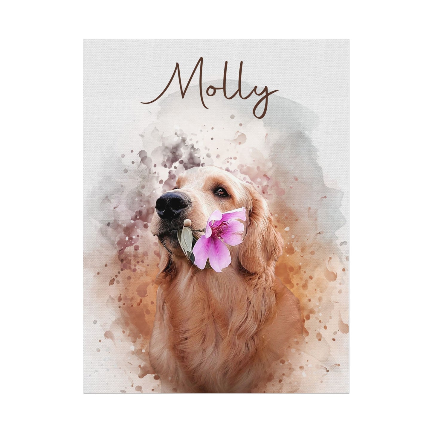 Custom Digital Watercolor Pet Portraits From  Photo