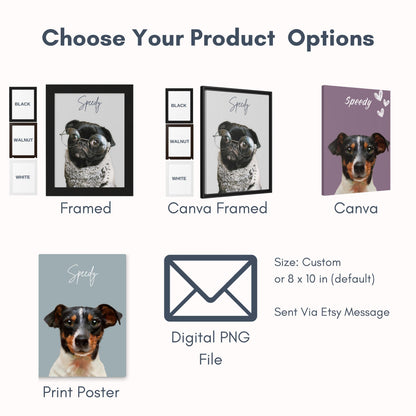 Custom Watercolor Pet Portraits From Different Pet Photo