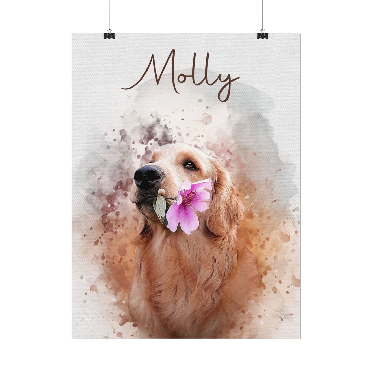 Custom Digital Watercolor Pet Portraits From  Photo
